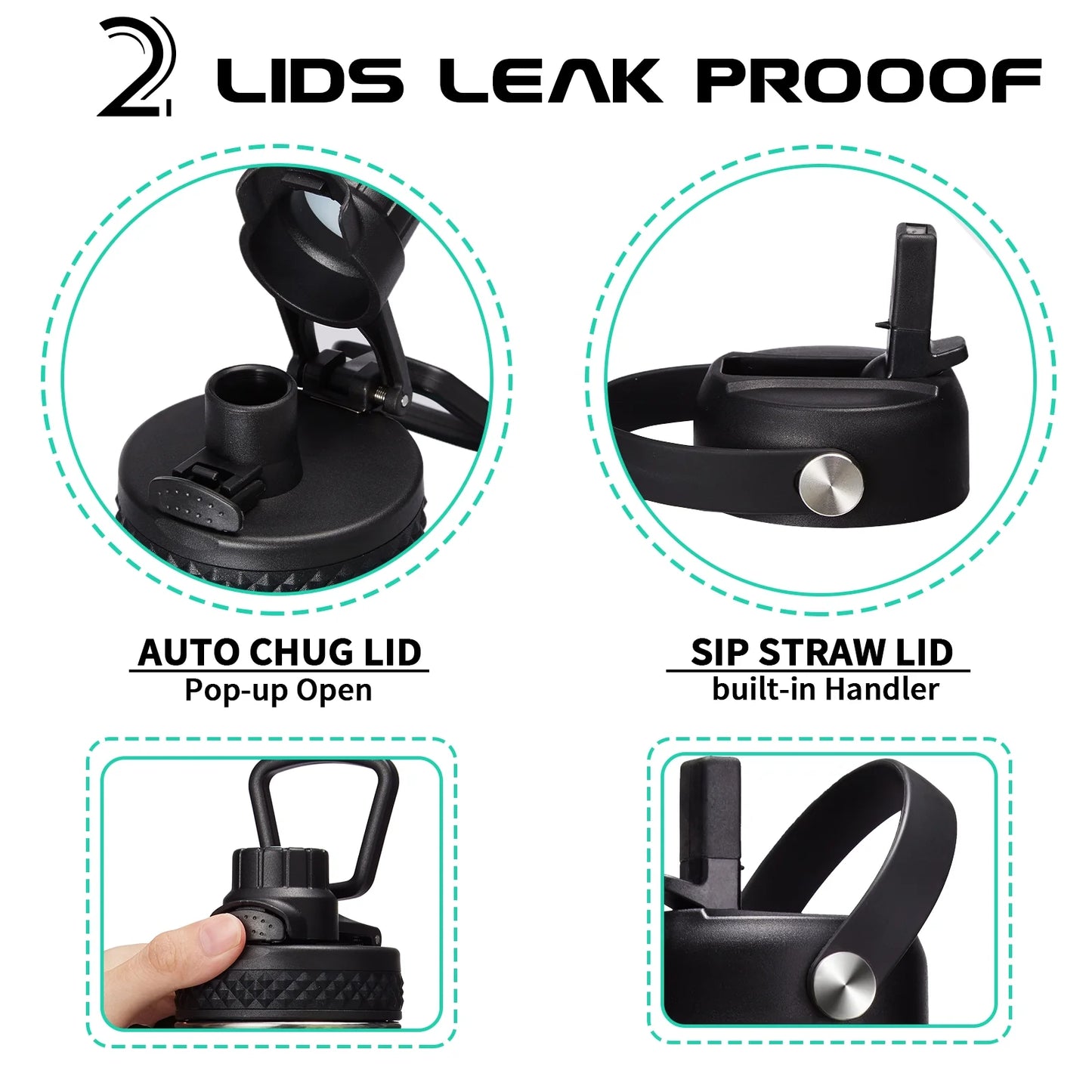 Large insulated bottle with paracord handle