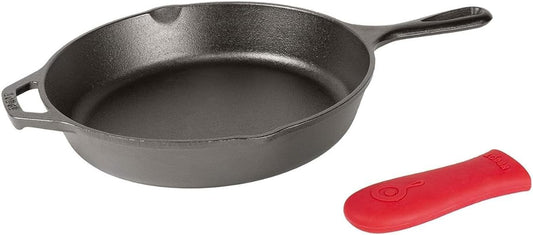 Lodge 8-inch pre-seasoned cast iron skillet for camp stove and open fire cooking