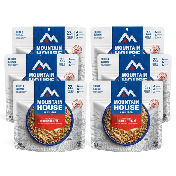 Mountain House Chicken Teriyaki freeze-dried backpacking food 6-pack