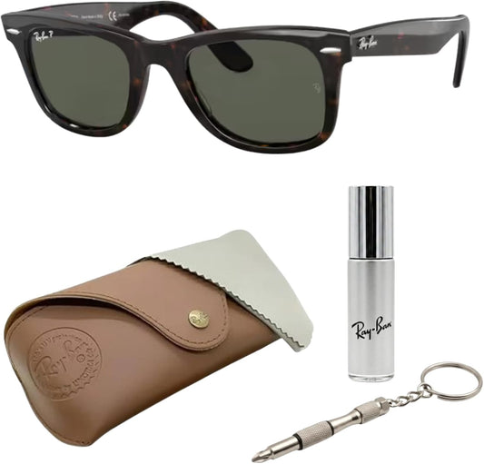 Ray-Ban RB2140 Original Wayfarer polarized sunglasses with G-15 glass lenses and acetate frame