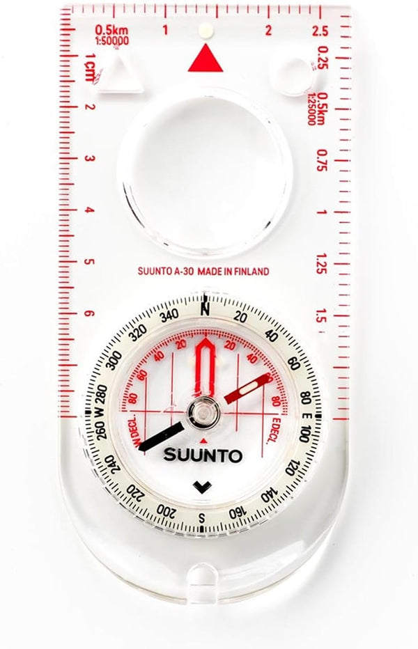 Suunto A-30 NH baseplate orienteering compass — navigation tool for hiking and outdoors