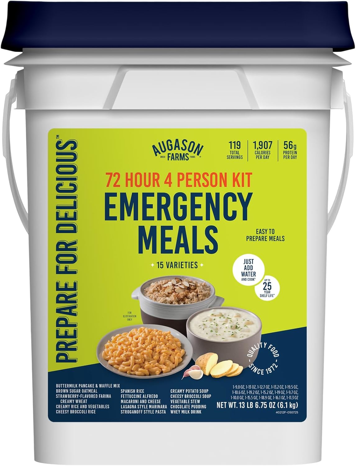 Augason Farms Four Person 72 Hour Emergency Food Supply - 119 Servings