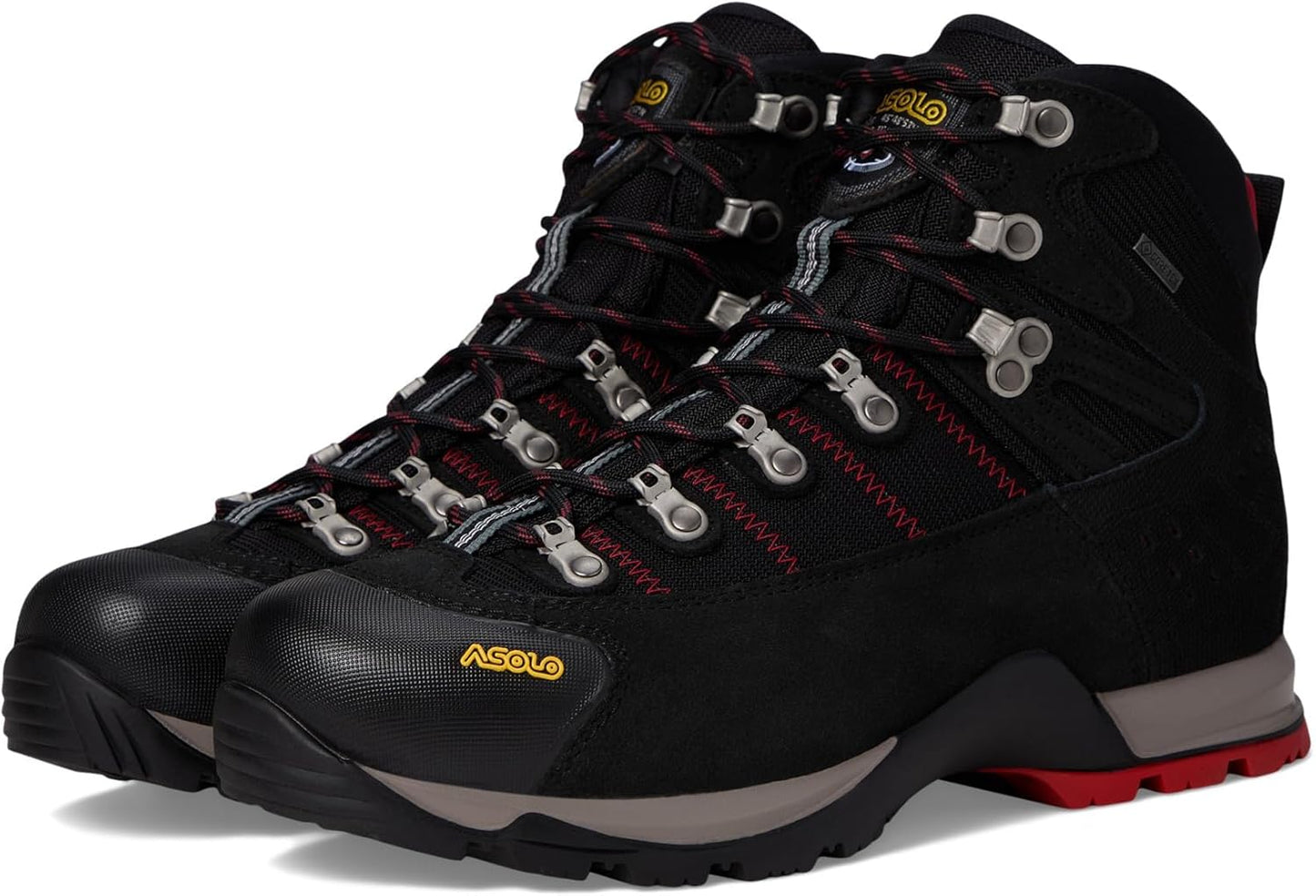 ASOLO Men's FUGITIVE GTX Water-Resistant Breathable Suede Nylon Trekking Low Ankle Hiking Boots - Toe Rubber Cap