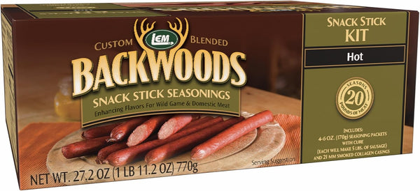 LEM Backwoods snack stick seasoning kit with cure packet