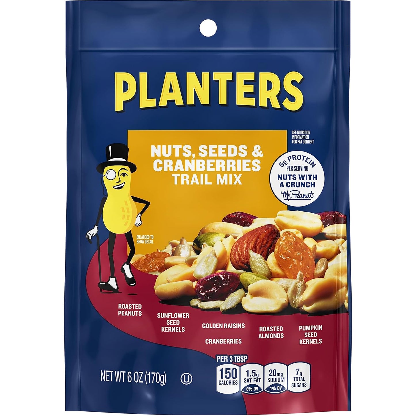 Planters Nuts and Cranberries trail mix 12-pack — 6oz individual bags