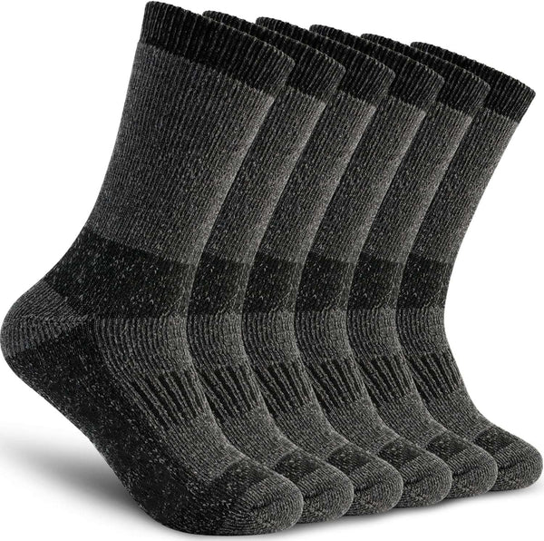 Time May Tell men's merino wool hiking cushion socks thermal crew
