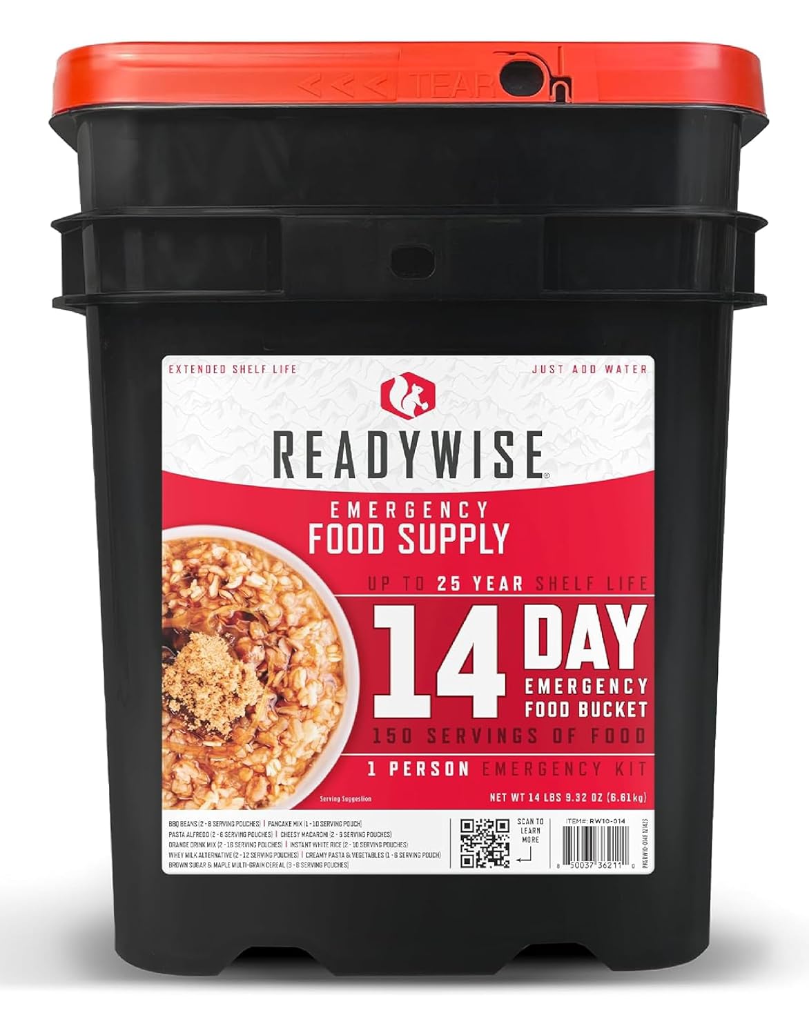 ReadyWise 14-Day Emergency Food Supply - 150 Servings