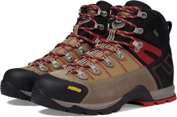 ASOLO Men's FUGITIVE GTX Water-Resistant Breathable Suede Nylon Trekking Low Ankle Hiking Boots - Toe Rubber Cap