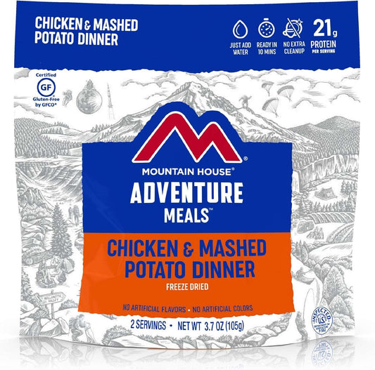 Mountain House Chicken & Mashed Potato Dinner Gluten - Freeze Dried Backpacking & Camping Food - Survival & Emergency Food - Gluten-Free
