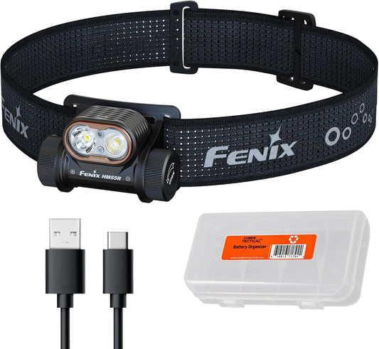 Fenix HM65R-DT rechargeable headlamp — dual beam trail running headlamp