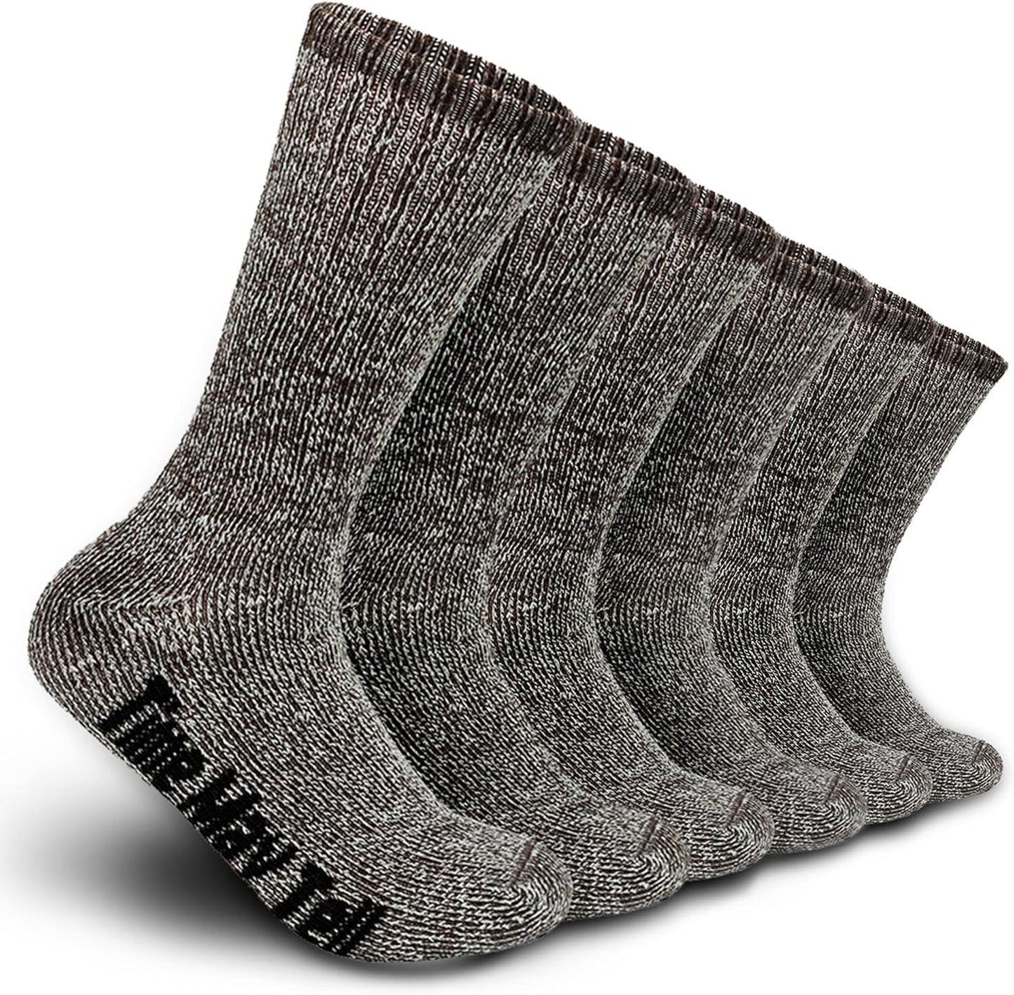 Time May Tell Men's Merino Wool Hiking Cushion Socks Thermal Warm Crew