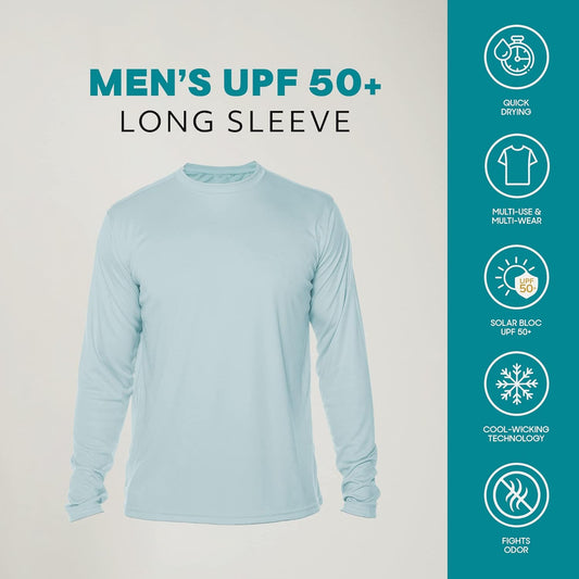 UPF 50 men's long-sleeve outdoor sun protection shirt
