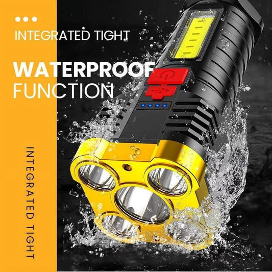 Rechargeable tactical LED flashlight — USB charging outdoor torch