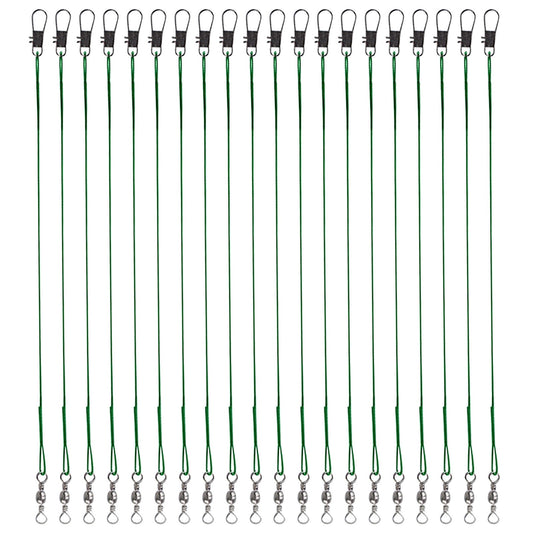100-piece stainless steel fishing leaders kit with swivels and snap connectors