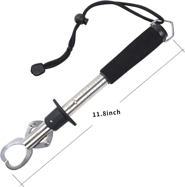 Stainless steel fish lip gripper with built-in weight scale 40 lb