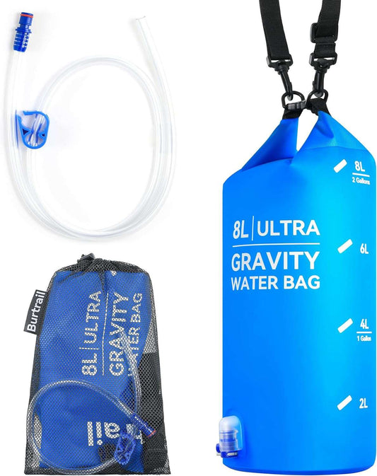 Ultra gravity water bag 8 liter foldable with hang loops