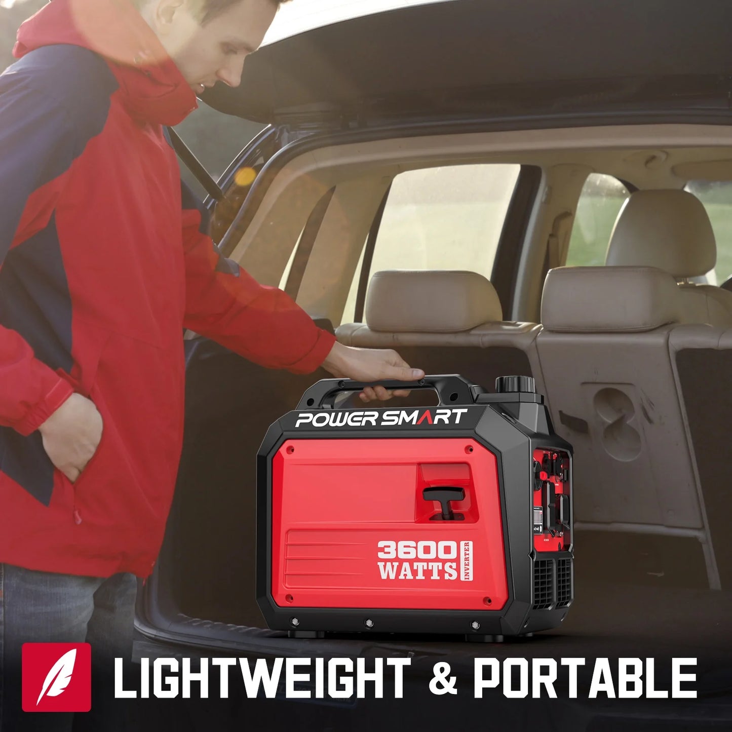 Portable Powered 3600W,Usb Output, Low Noise Quiet for Home Gas Inverter Generator EPA Compliant