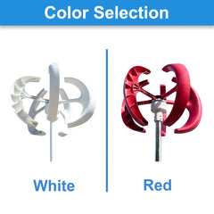 Vertical axis wind turbine generator by Unbranded, 5000W, low noise, low start wind speed, off-grid system with MPPT charger