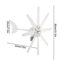Wind Generator Kit 12000W Wind Generators Home Use Silent Wind Turbine Generator Kit Small Wind Turbines IP66 Waterproof Efficient Energy for Home First-Rate