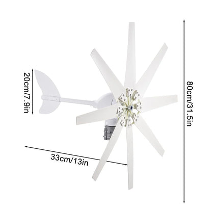 Wind Generator Kit 12000W Wind Generators Home Use Silent Wind Turbine Generator Kit Small Wind Turbines IP66 Waterproof Efficient Energy for Home First-Rate