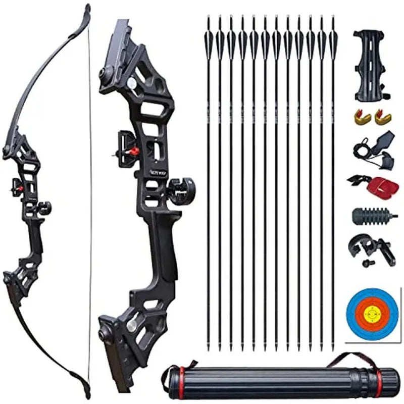 Youth Archery Recurve Bow Set for Outdoor Shooting and Hunting Practice - Right Hand - Peak Performance Outfitters