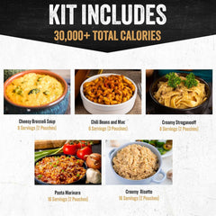 Ready Hour 120 Serving Entree Bucket-Freeze Dried Emergency Food Supply-Survival Meals with Long Shelf Life-Prepper Essentials for Disaster, Camping, Hiking, or Outdoor Use