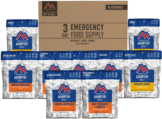 3-Day Emergency Food Supply Kit with Freeze Dried Meals - 18 Servings - Peak Performance Outfitters