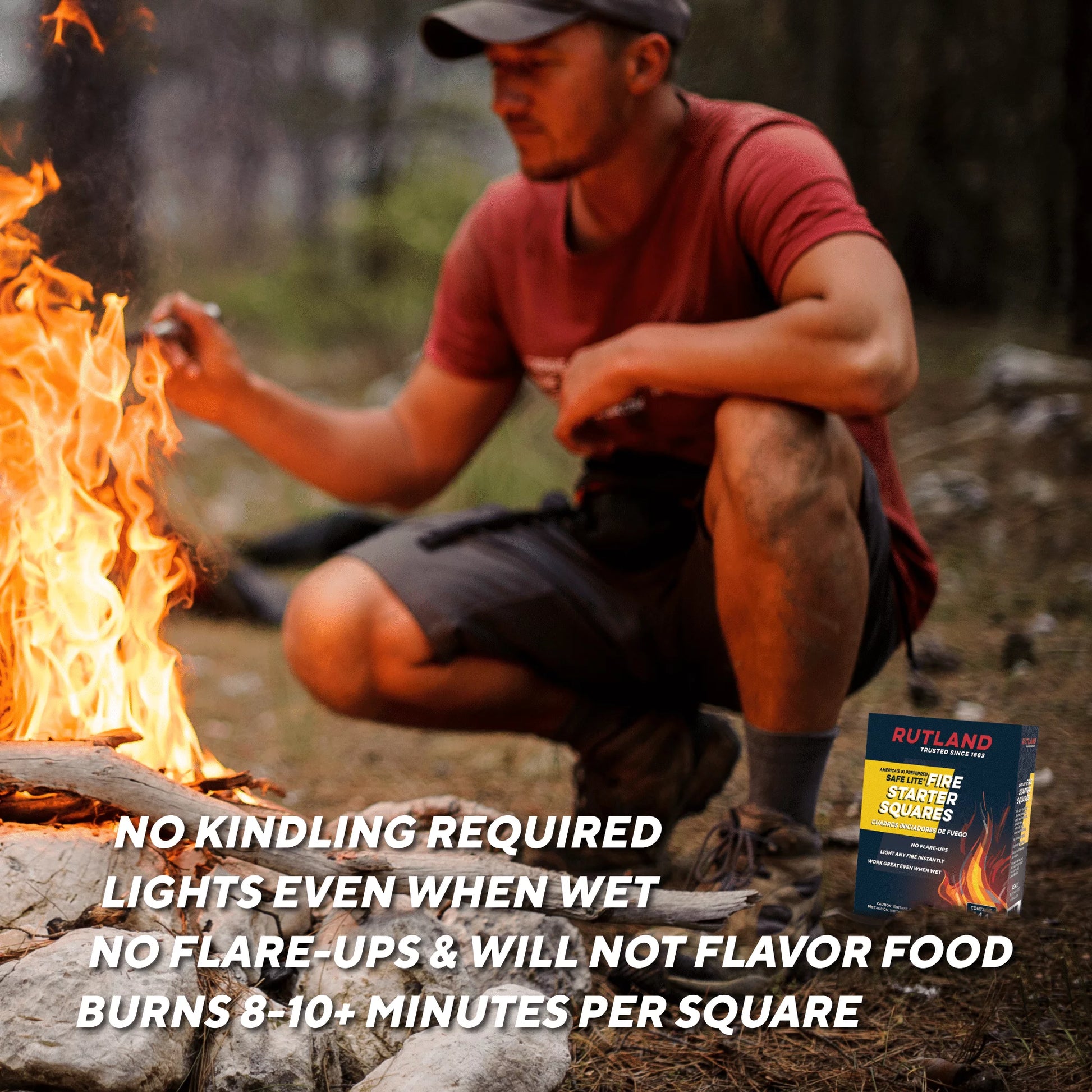 Eco-Friendly Safe Lite Fire Starter Squares - 144 Count - Peak Performance Outfitters