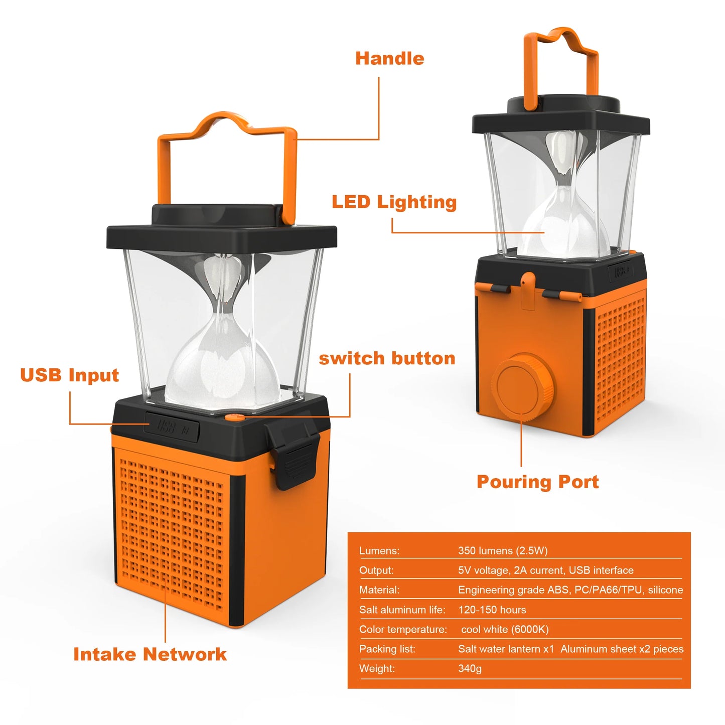 Hydrocell Salt Water Powered Lantern - Peak Performance Outfitters