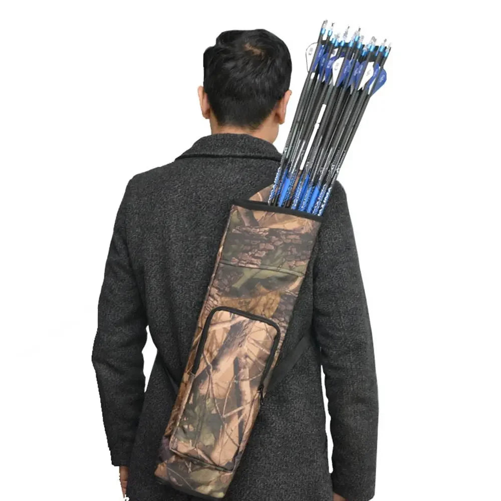 Archery Arrow Quiver Backpack Shoulder Bag - Holds 40 Arrows - For Compound and Recurve Bow Hunting - Peak Performance Outfitters