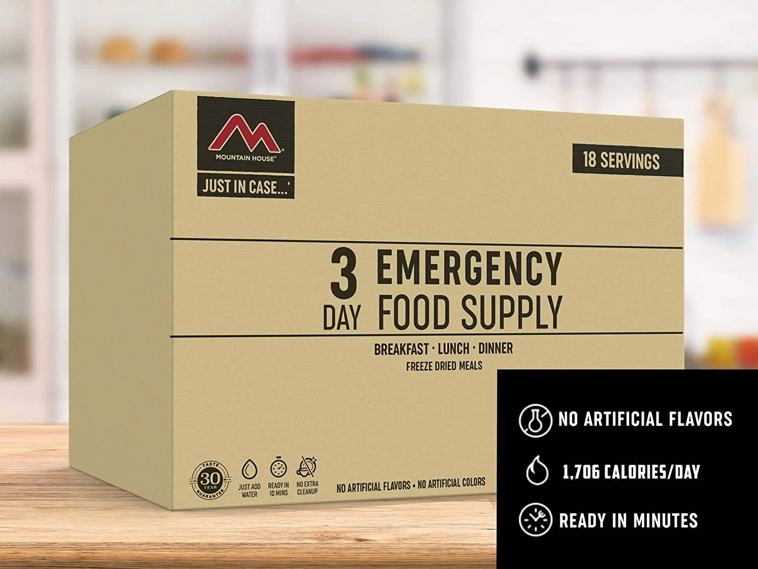 3-Day Emergency Food Supply Kit with Freeze Dried Meals - 18 Servings - Peak Performance Outfitters