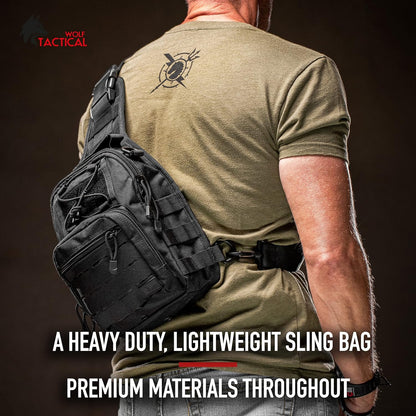 Concealed carry sling bag EDC — shoulder pack with CCW compartment for range and outdoor