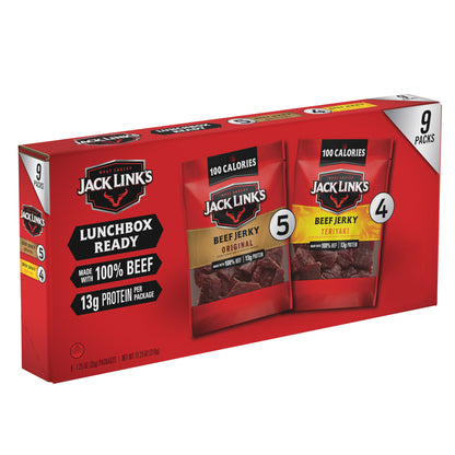 Jack Link's Beef Jerky Variety Pack (9-Count, 1.25 oz) - Peak Performance Outfitters