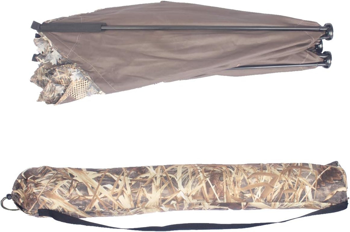 Portable Pop-Up Ground Blind for Deer, Duck, and Turkey Hunting - Quick Setup, Lightweight, Green/Brown/Dry Grass Design - Includes Ground Peg - Peak Performance Outfitters