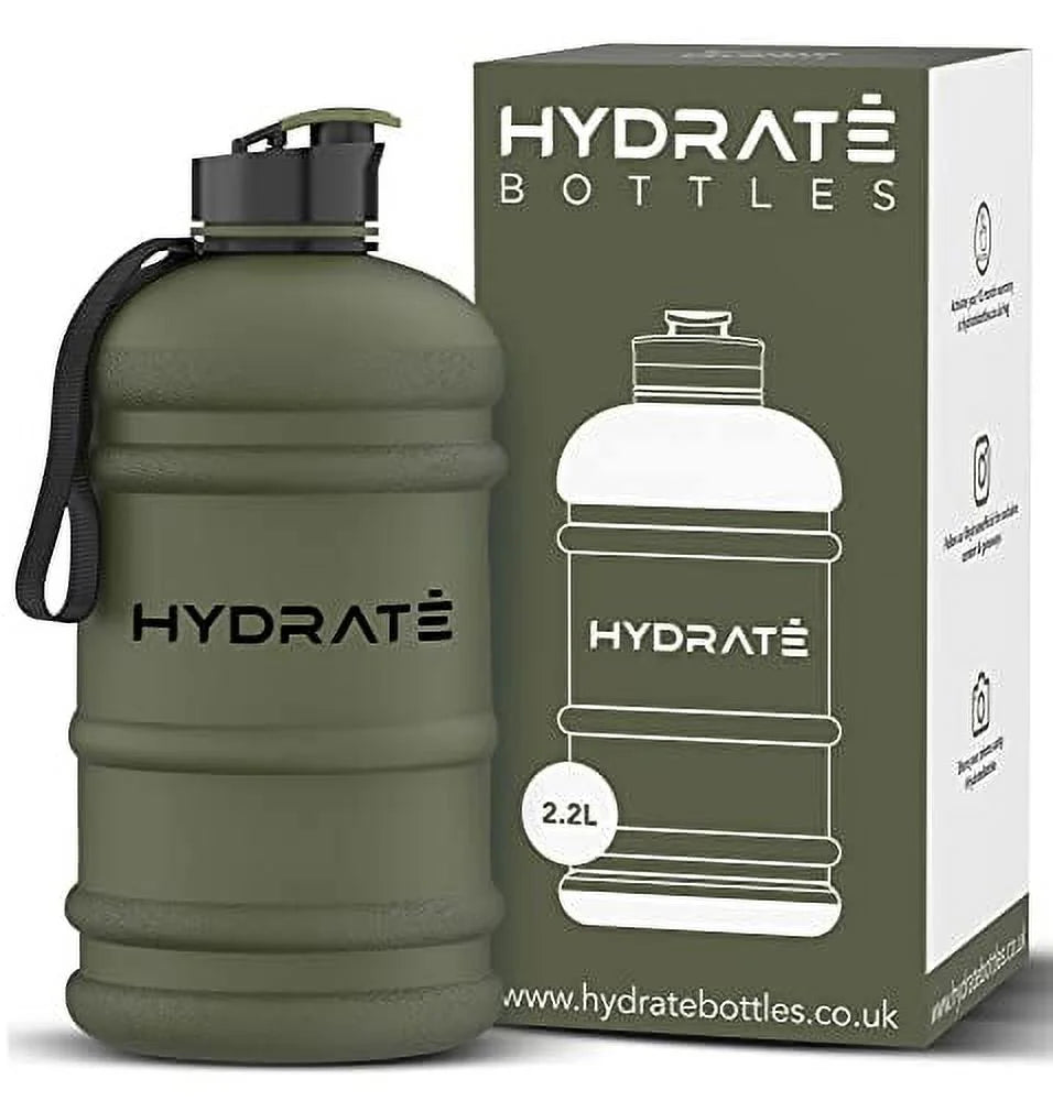 XL Matte Camo Half Gallon Water Bottle with Flip Cap, BPA Free - Ideal for Gym, Extra Strong Material (74 Oz) - Peak Performance Outfitters