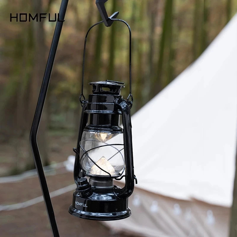 Portable Vintage Camping Lantern with 18650 Li-Ion Battery - Peak Performance Outfitters