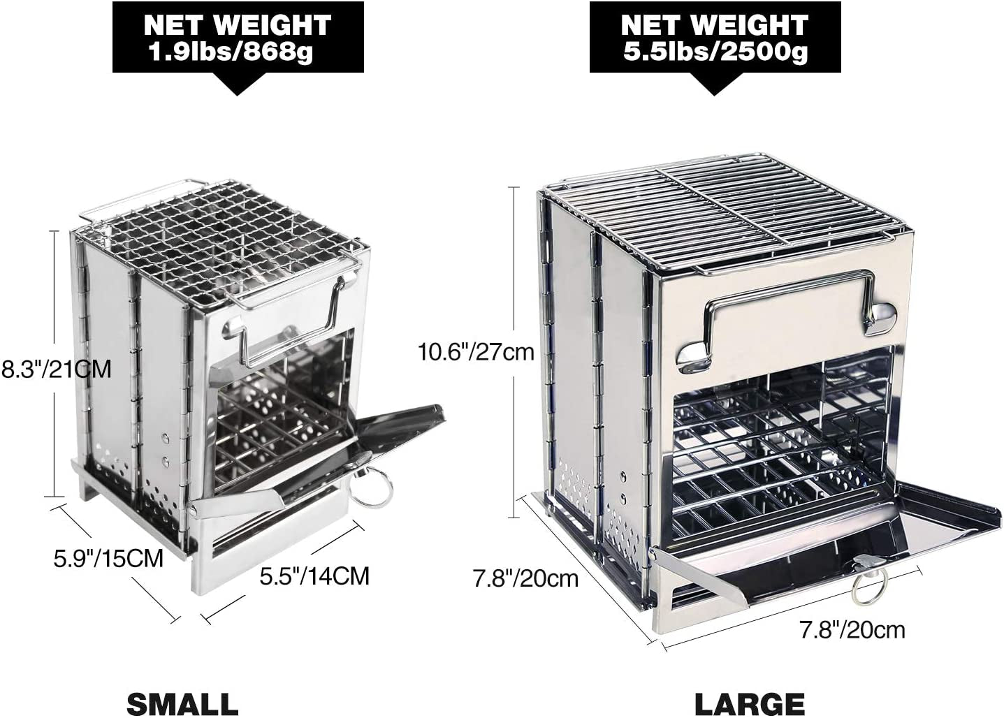 Portable Wood Burning Camp Stove - Folding Rocket Stove for Outdoor Activities - Peak Performance Outfitters