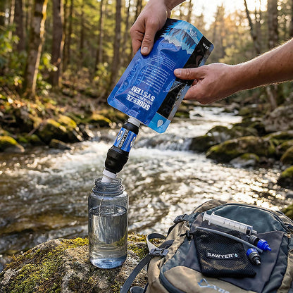 Sawyer Squeeze Water Filtration System — Two 32 oz Squeeze Pouches
