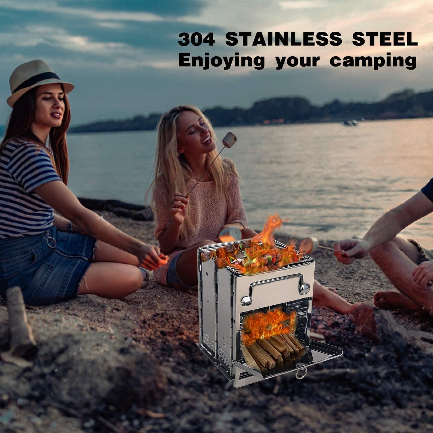 Portable Wood Burning Camp Stove - Folding Rocket Stove for Outdoor Activities - Peak Performance Outfitters