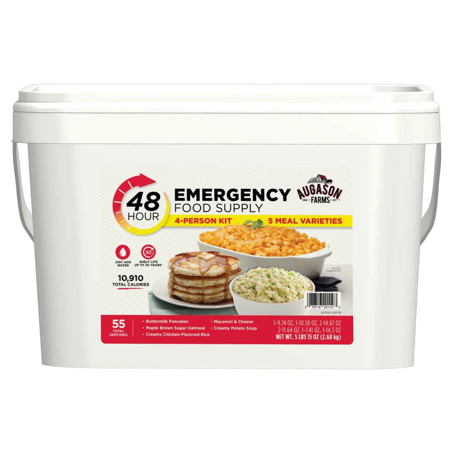 48-Hour 4-Person Emergency Food Supply, 95 Oz - Pack of 2 - Peak Performance Outfitters