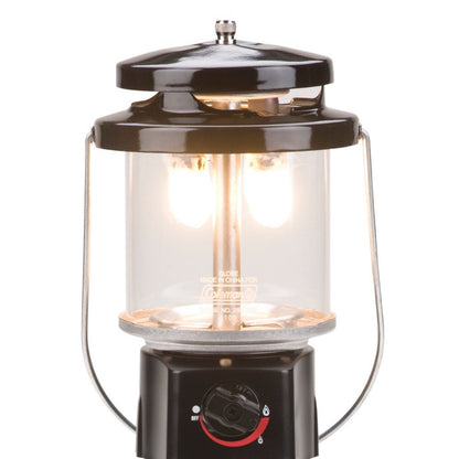 Camping gas lamp with adjustable brightness