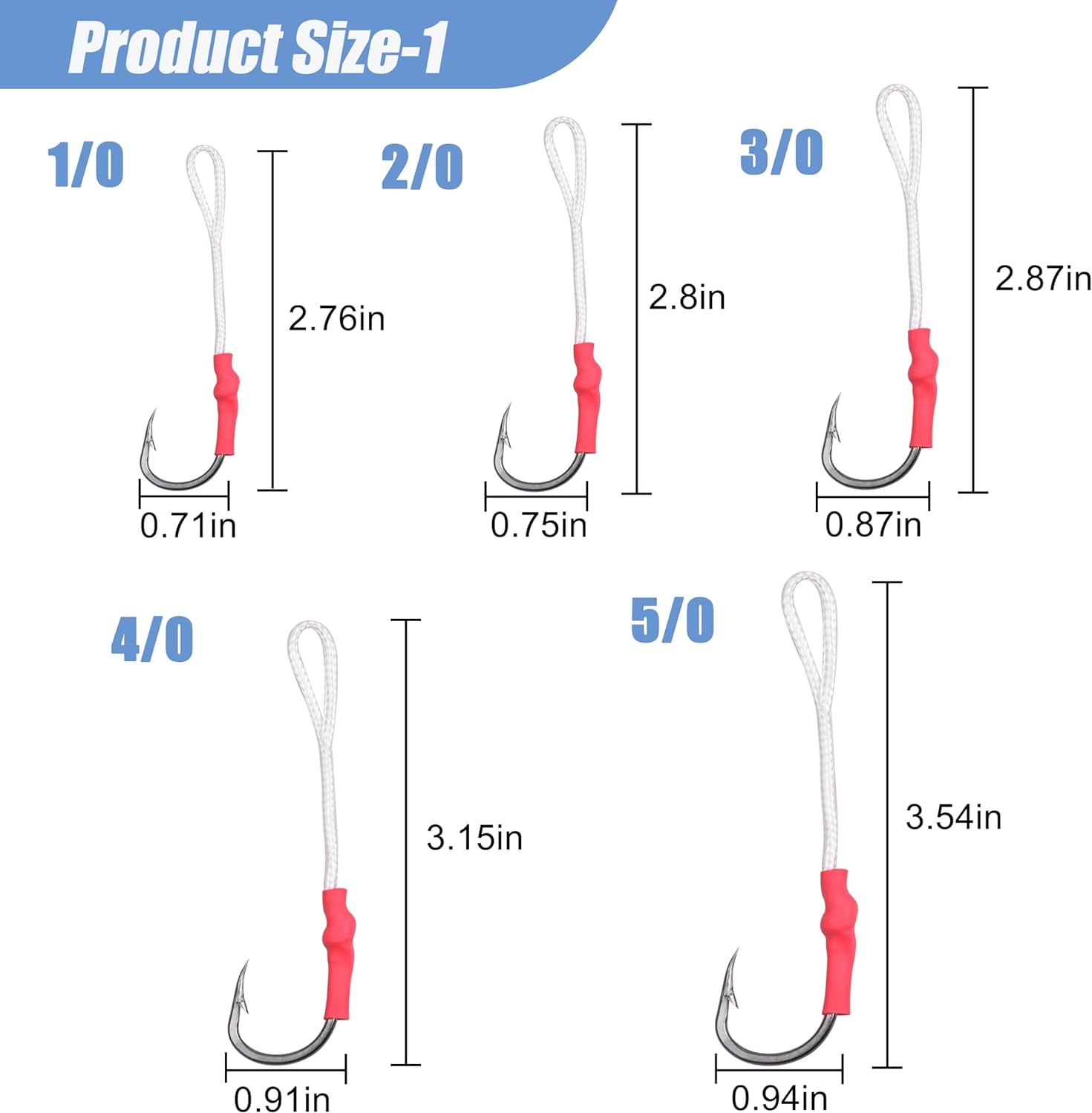 Professional Product Title: 30Pcs Saltwater Fishing Assist Hooks with PE Line for Jigging - Vertical Butterfly Jig Hooks, Slow Pitch Jig Hooks, Braid Assist Cords - Peak Performance Outfitters