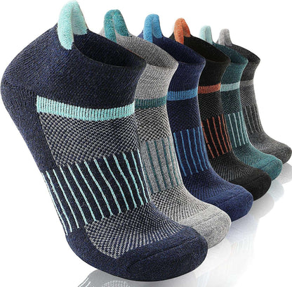 6-pack merino wool ankle hiking socks with compression support