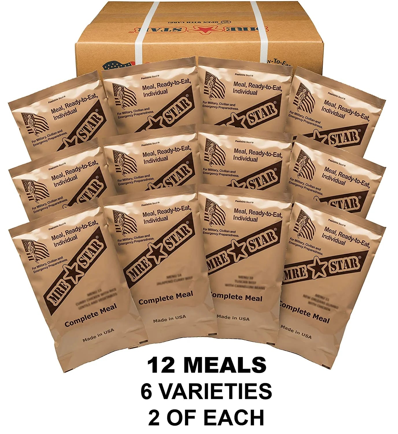 Case of 12 Standard Ready-to-Eat Meals - Peak Performance Outfitters