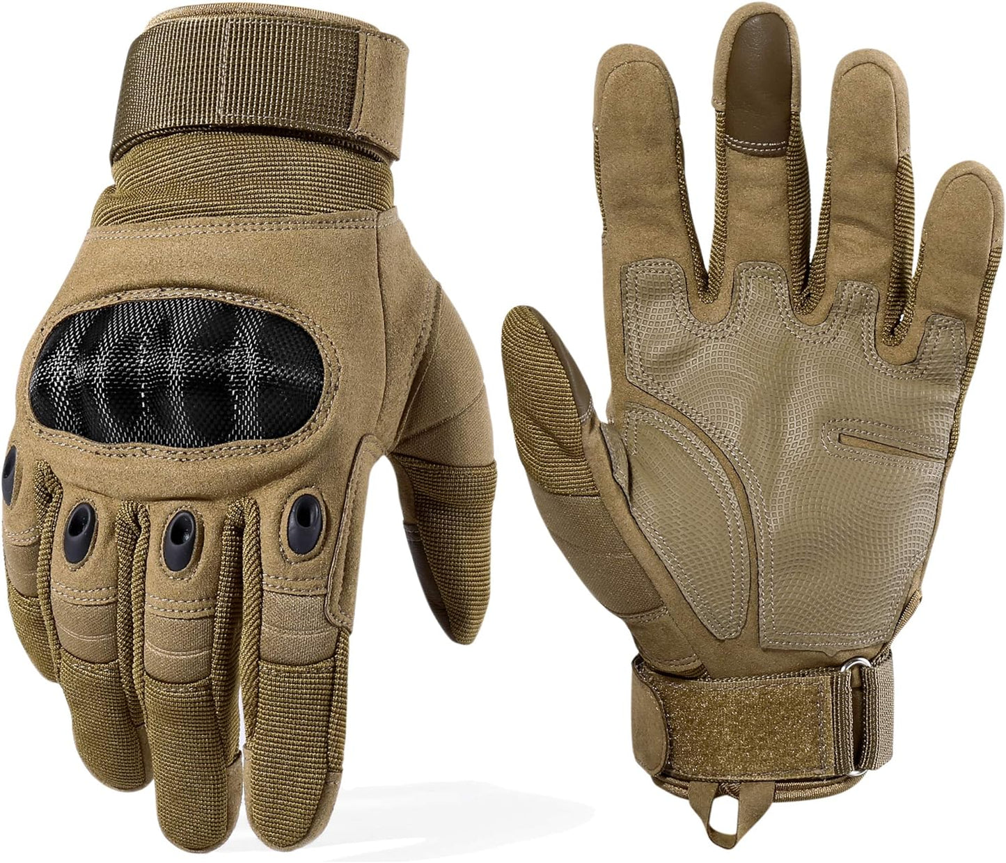 Men's Tactical Gloves with Touchscreen Capability for Airsoft, Paintball, and Motorcycle Use - Peak Performance Outfitters