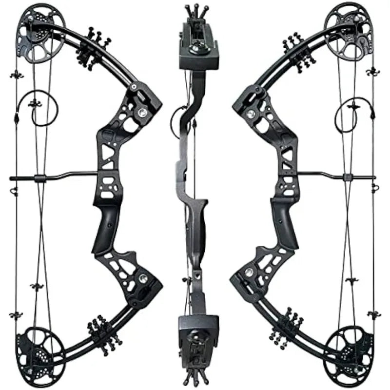 PANDARUS Compound Bow Set - Adjustable Draw Length, 15-45 lbs for Beginners and Teens, Right-Handed, 320 FPS Speed - Peak Performance Outfitters