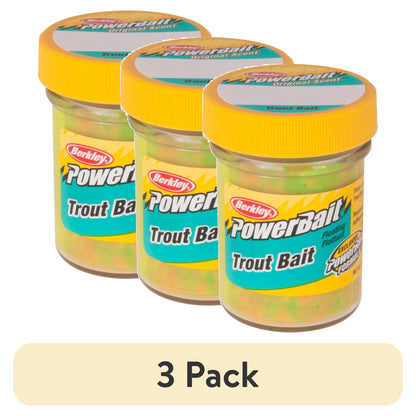 PowerBait trout fishing dough bait 3-pack for stocked rainbow trout fishing