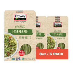 Explore Cuisine organic edamame pasta spaghetti 6 pack high protein
