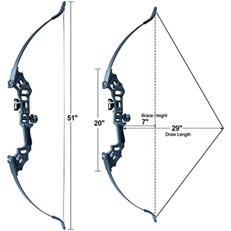 Youth Archery Recurve Bow Set for Outdoor Shooting and Hunting Practice - Right Hand - Peak Performance Outfitters