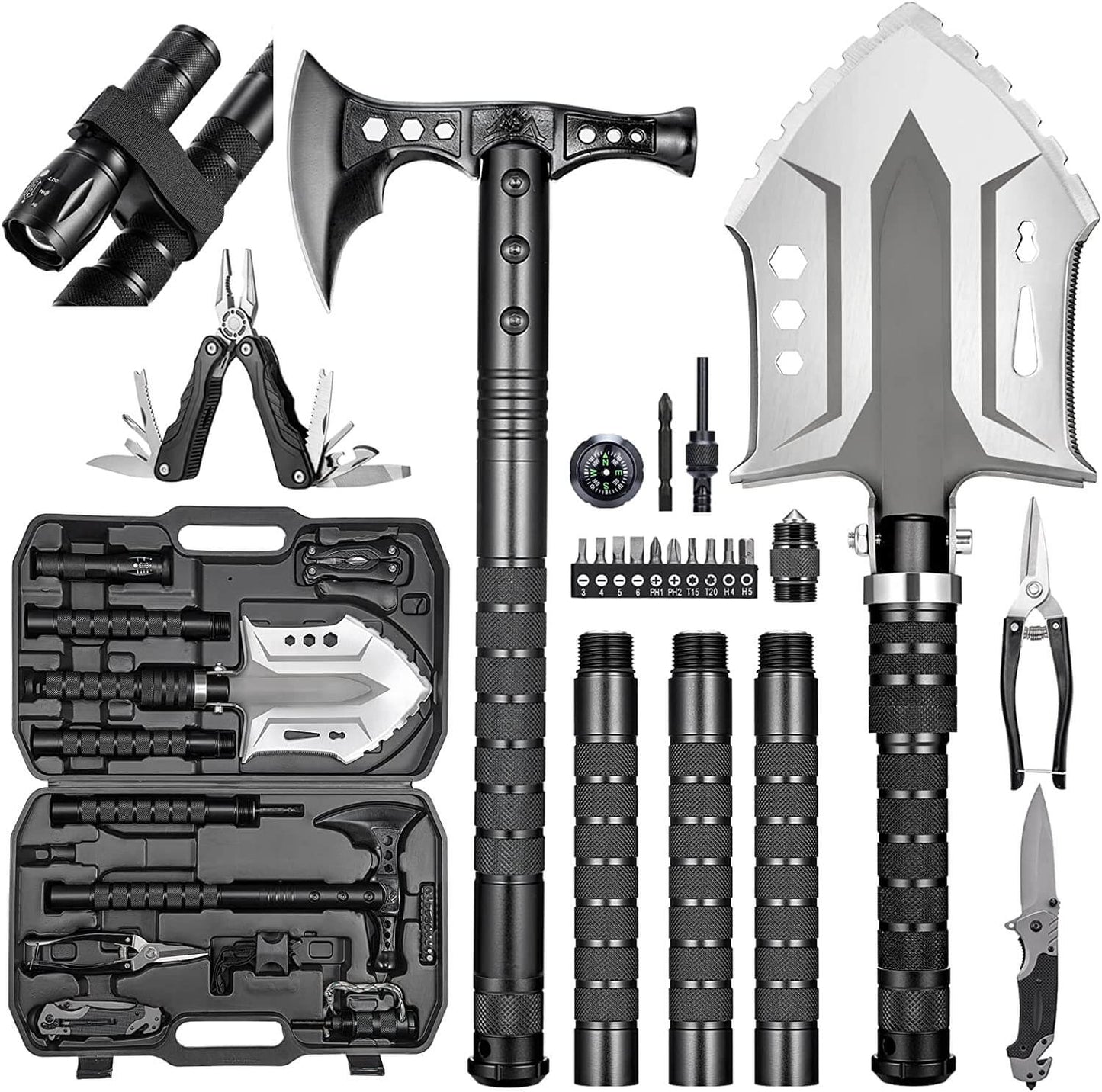 Survival Multi-Tool Shovel Kit with 28 Functions - Peak Performance Outfitters